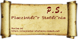 Placzintár Stefánia névjegykártya